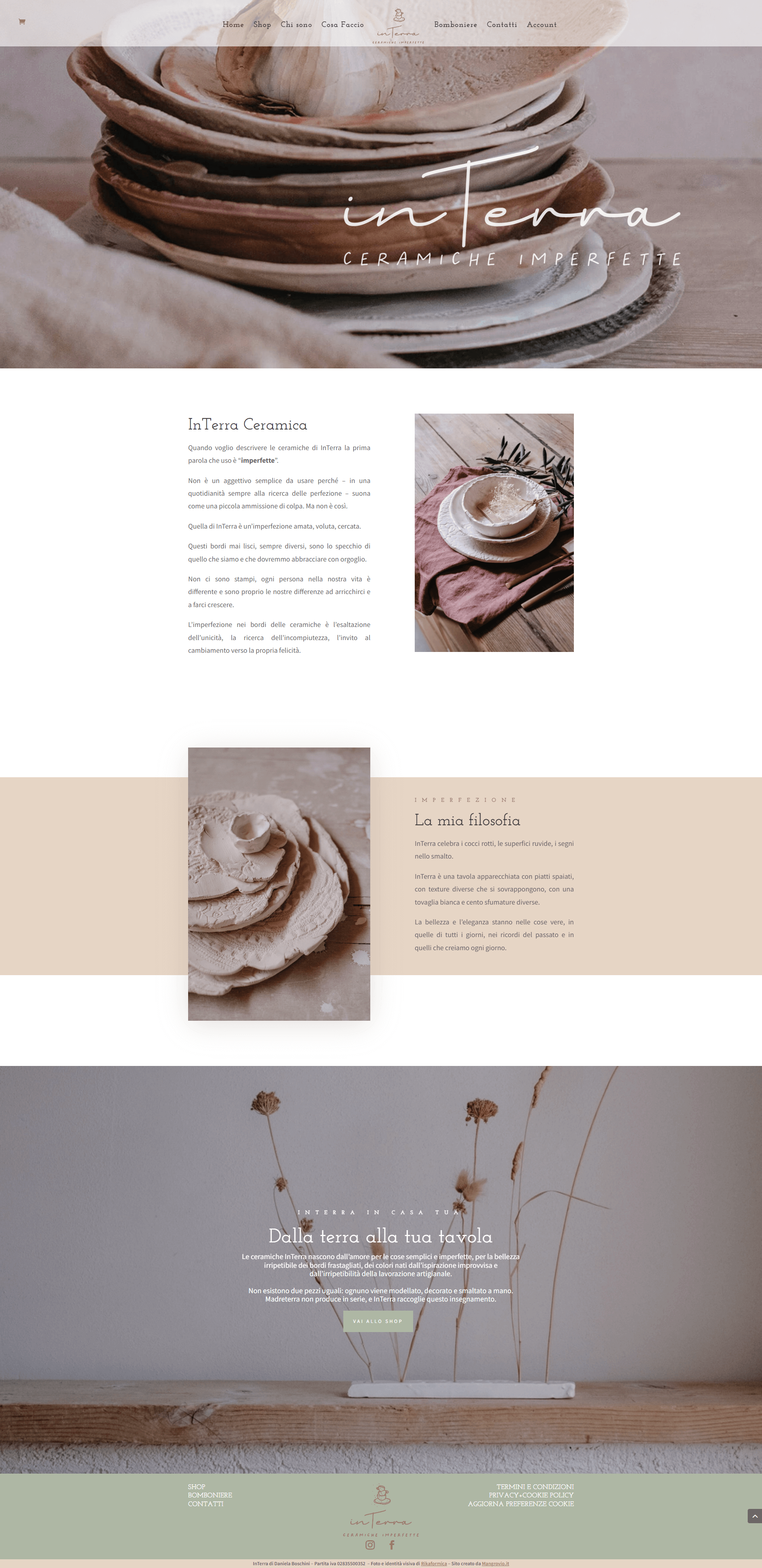 Preview del sito realizzato da Mangrovio