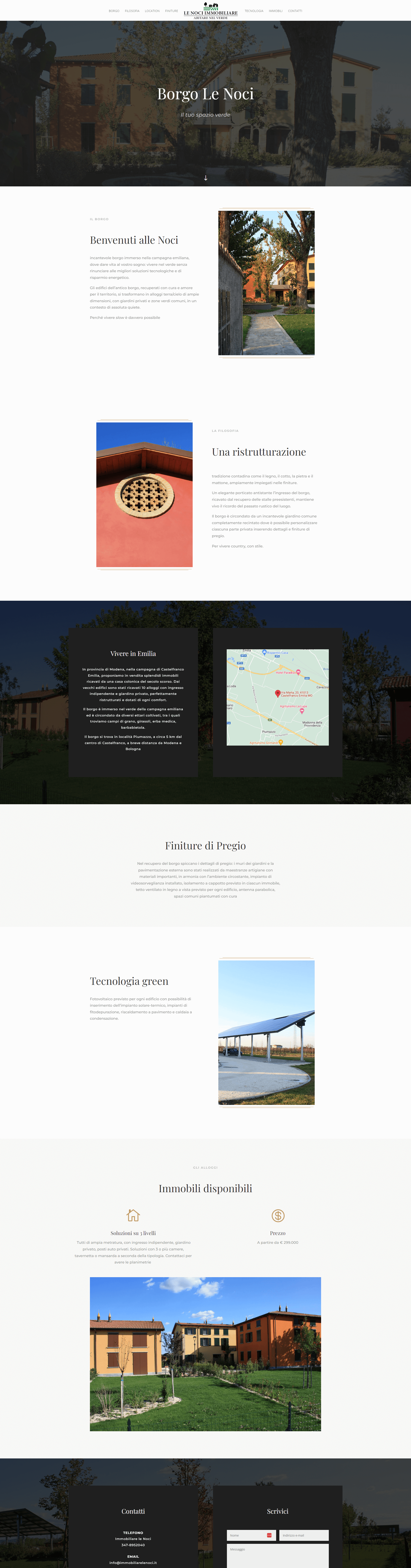Preview del sito realizzato da Mangrovio