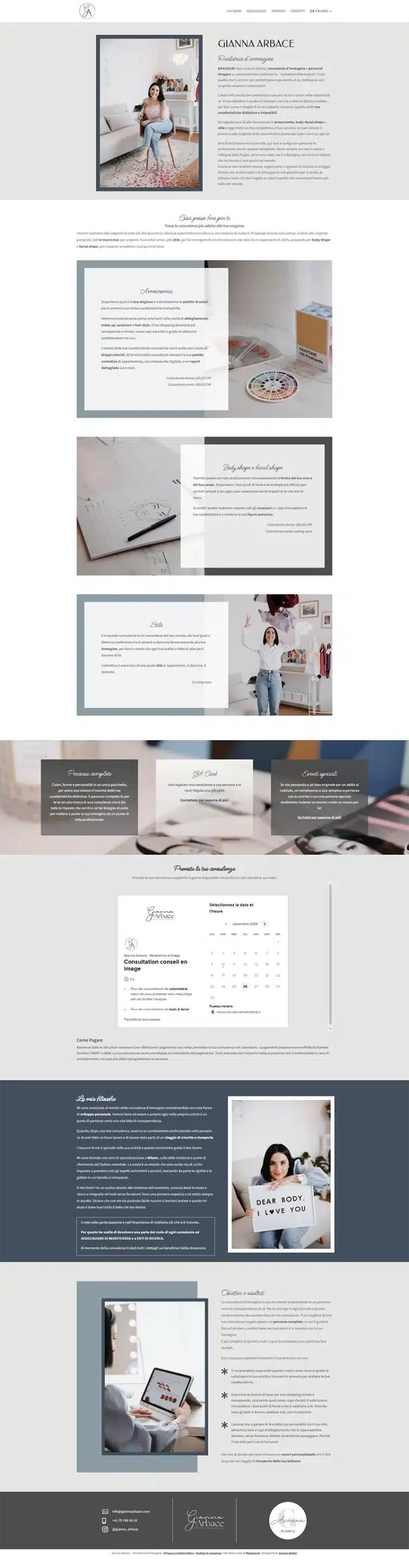 Preview del sito realizzato da Mangrovio