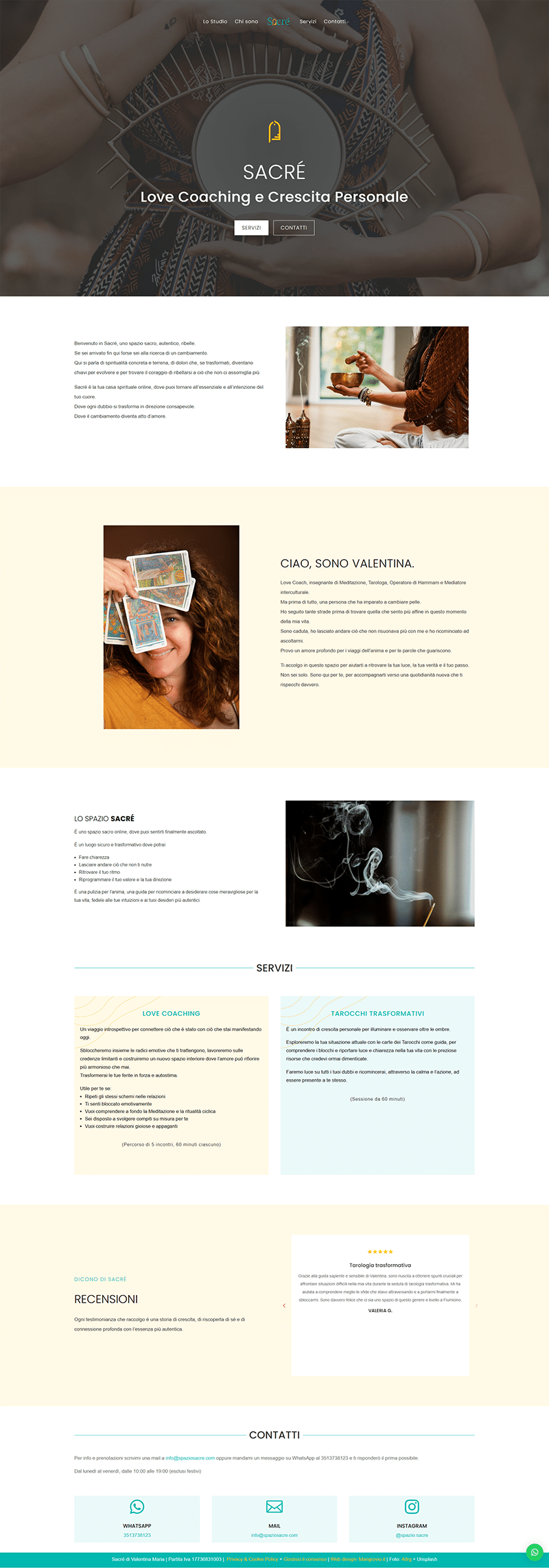 Preview del sito realizzato da Mangrovio